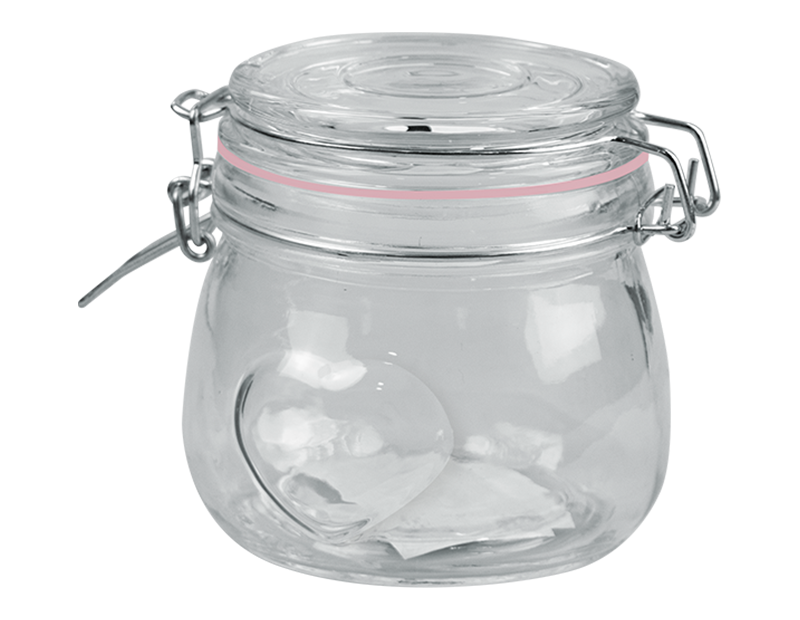Mother's Day Heart Glass Jar 450ML
