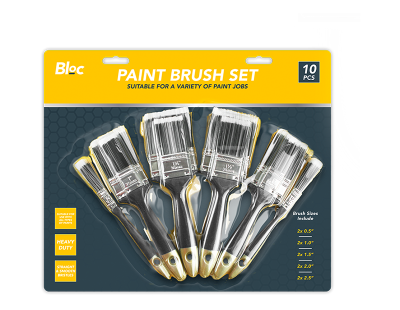 Paint Brushes Set - 10 Pack