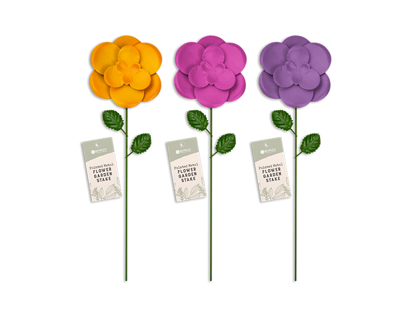 Wholesale Painted metal flower garden stake Gem imports Ltd.