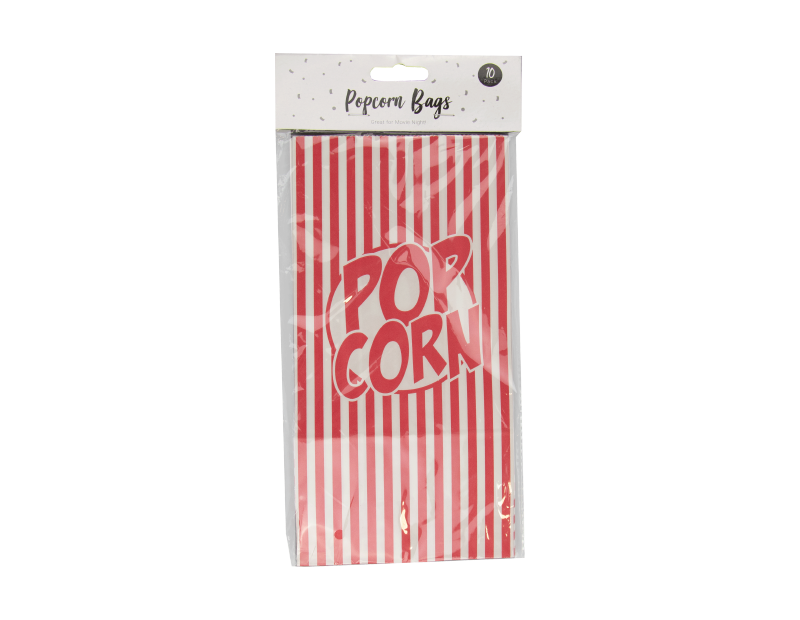 Paper Popcorn Bags - 10 Pack