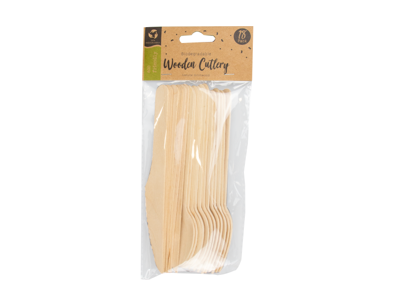 Wooden Cutlery - 18 Pack