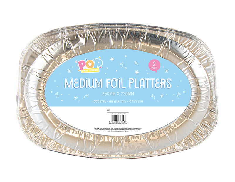 Medium Foil Platters 2pk