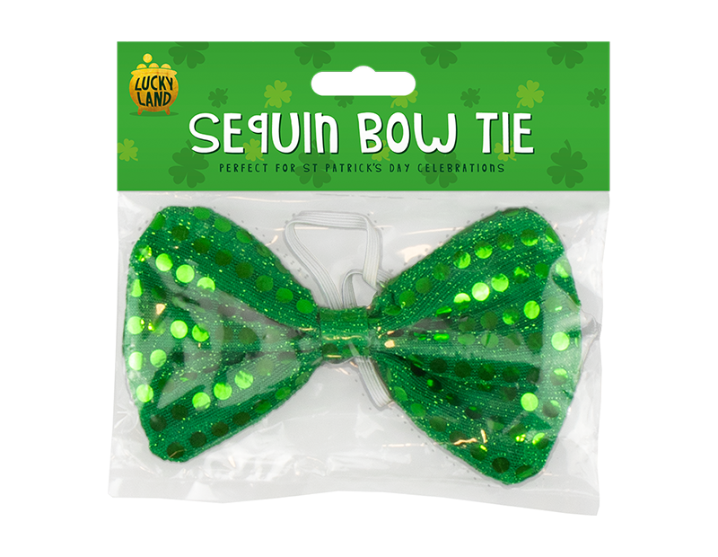 St. Patrick's Day Sequin Bow Tie
