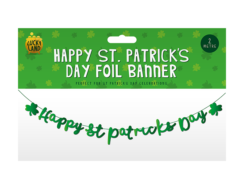 Happy St. Patrick's Day Foil Banner 2m