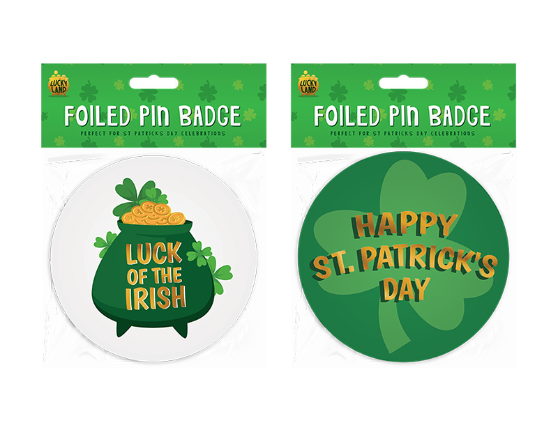 Wholesale St. Patrick's Day Foiled Pin Ba