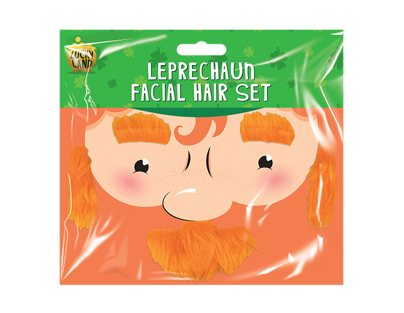 St. Patrick's Day Leprechaun Facial Hair Set