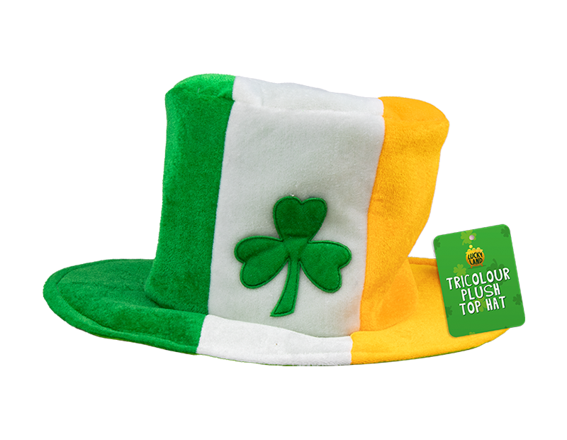 Irish Tricolour Plush Top Hat