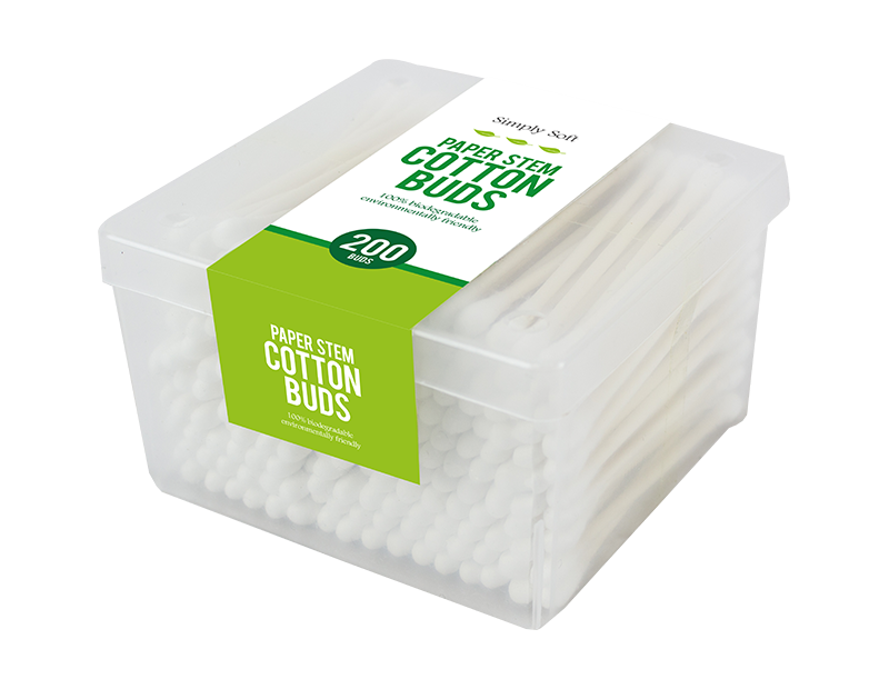 Cotton Buds Paper Stems - 200 Pack