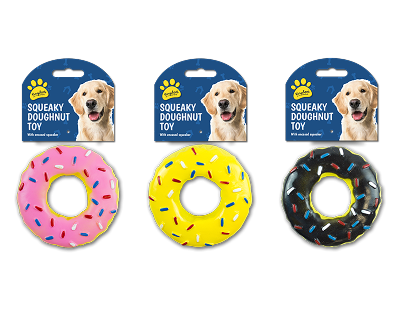 Wholesale Squeaky Doughnut Dog Toy