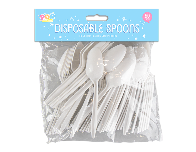 Wholesale Plastic spoons 50pk