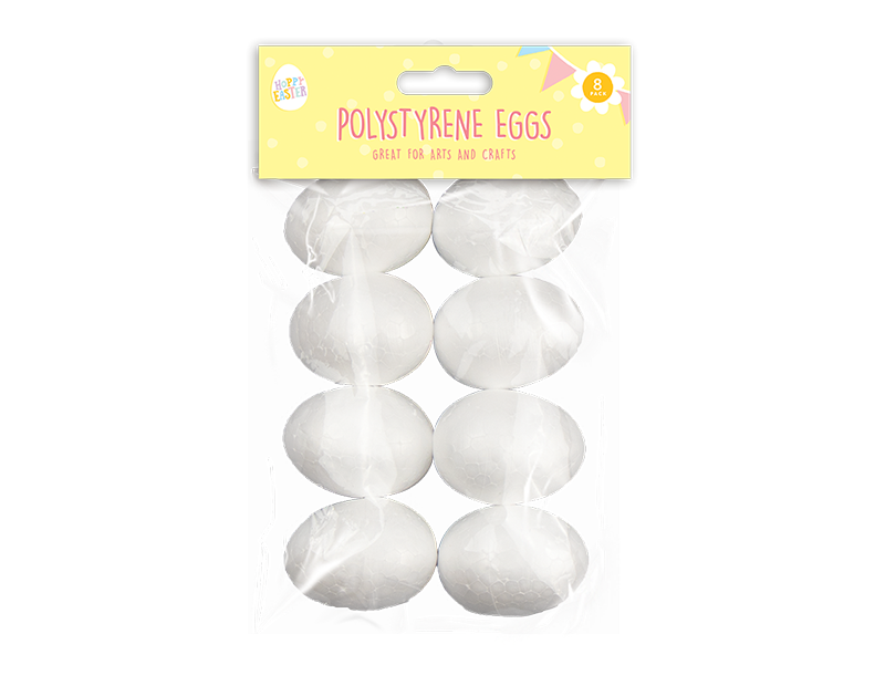 Polystyrene Eggs 8pk