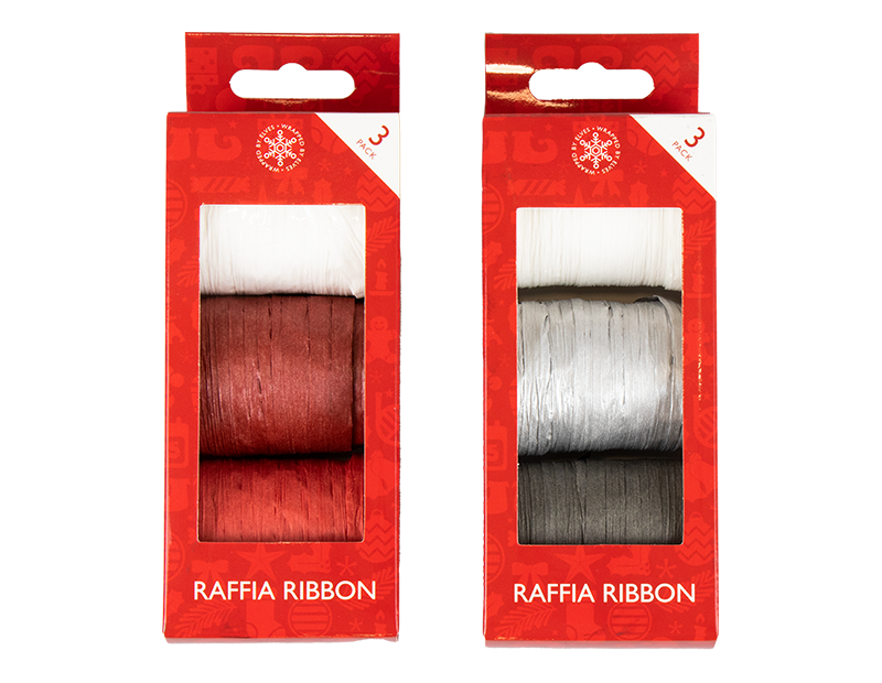 Wholesale Raffia Ribbons 3pk