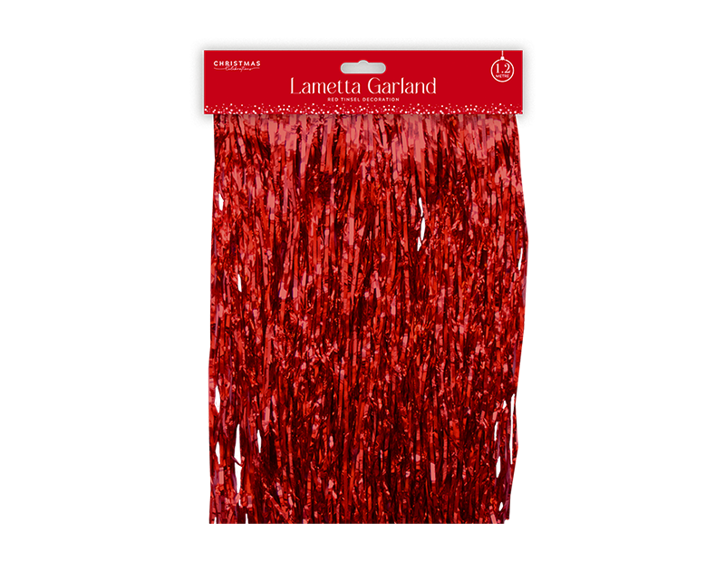 Red Lametta Garland 1.2m