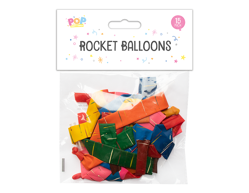 Rocket Balloons - 15 Pack
