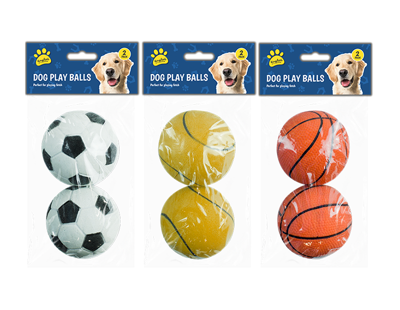 Wholesale Rubber Play Ball 2pk