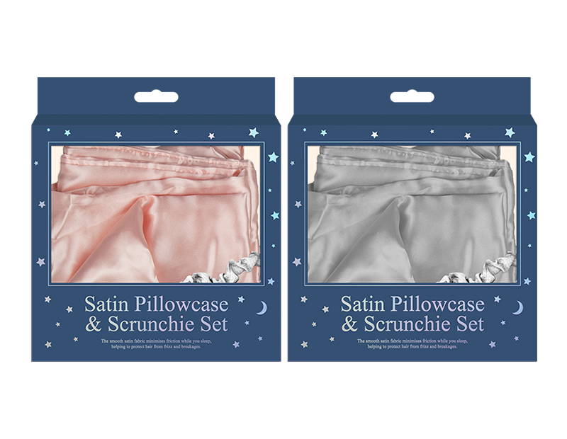 Wholesale Satin pillowcase & scrunchie set