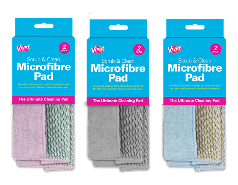 Scrub & Clean Microfibre Pad 2pk