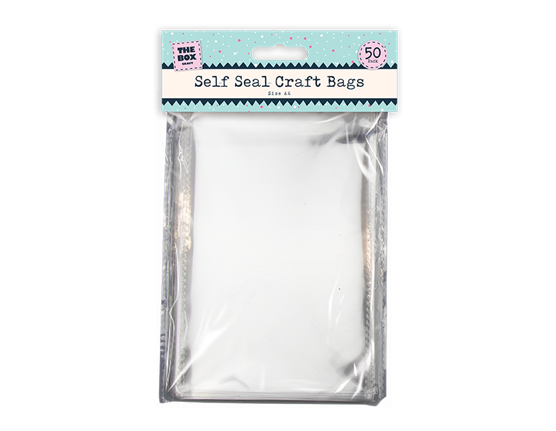 Self Seal A6 Craft Bags Rectangle 50 Pack