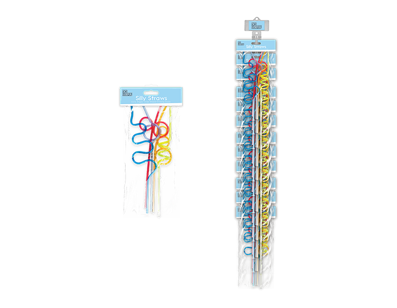 Wholesale Silly Straws 5pk With Clip Strip