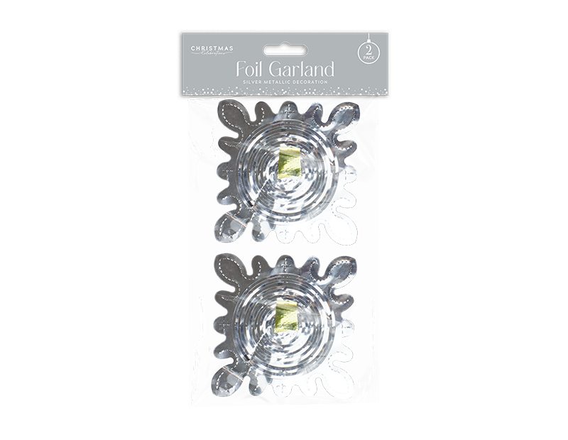 Silver Foil Garlands - 2 Pack