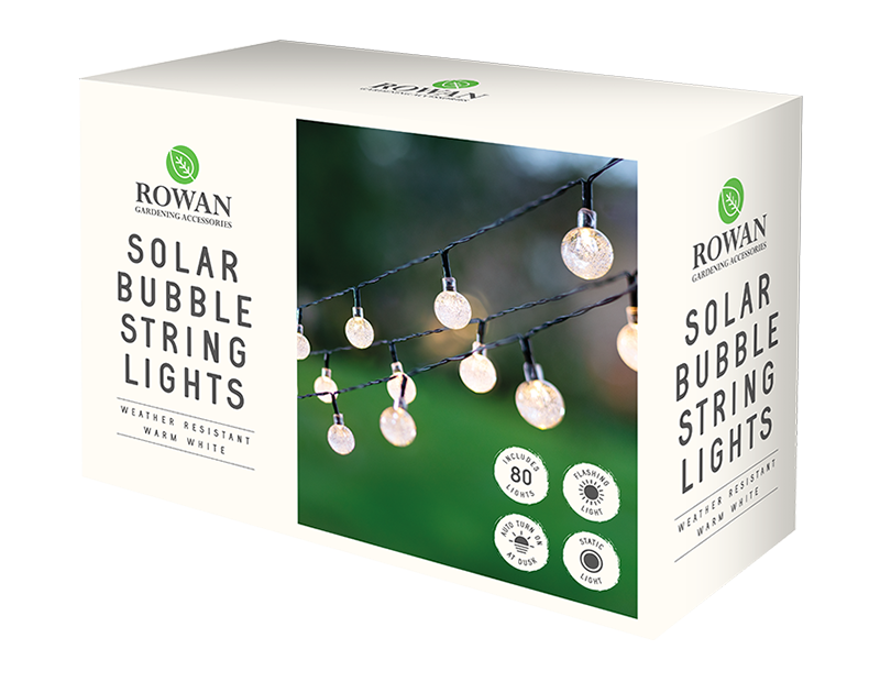 Solar bubble hot sale string lights