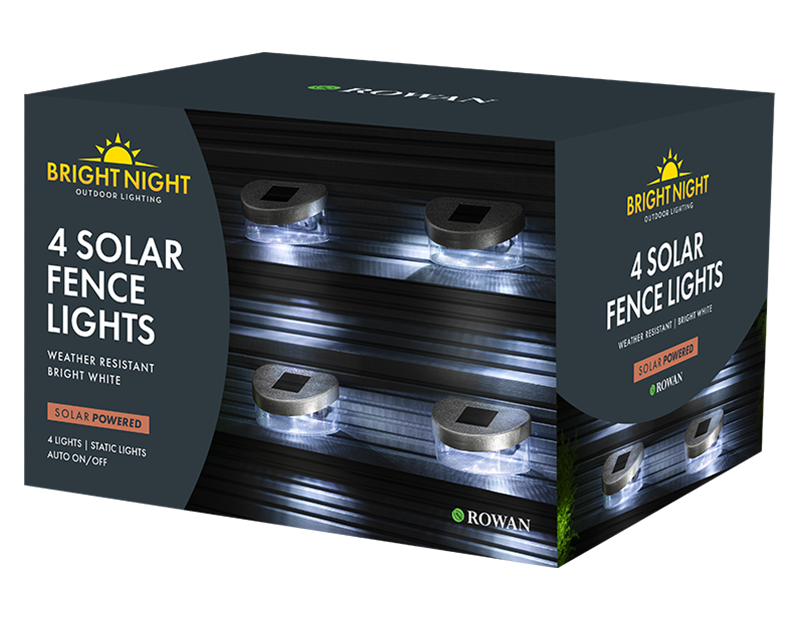 Solar Fence Lights 4pk