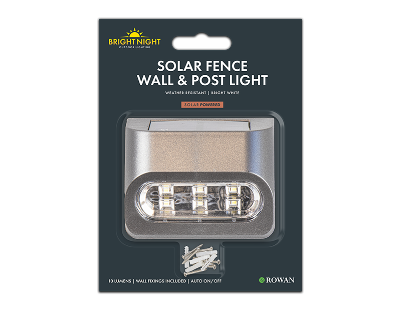 Solar Powered Fence Wall and Post Light