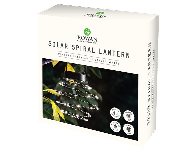 Solar Spiral Lantern Bright White