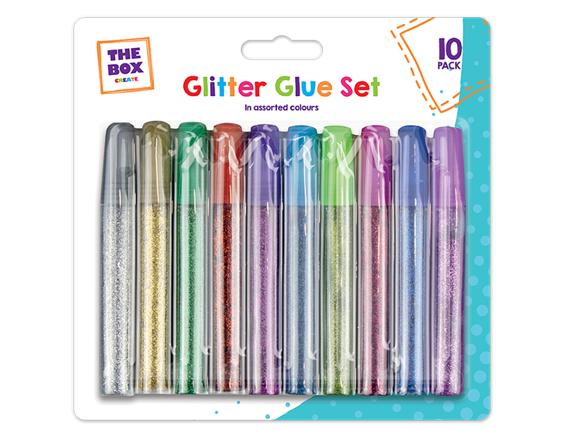 Glitter Glue Pens - 10 Pack