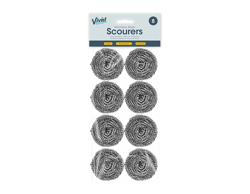 Stainless Steel Scourers 8pk