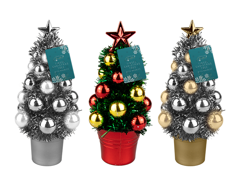 Wholesale Tinsel Christmas Tree Decoration | Bulk Buy Christmas Ornaments
