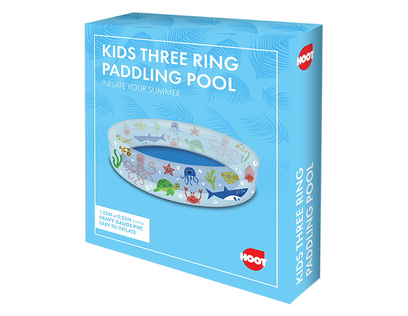 Print Kids Three Ring Paddling Pool 1.22m x 0.25m