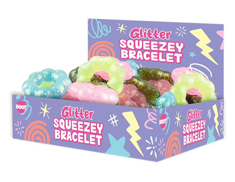 Glitter Squeezey Bracelet PDQ