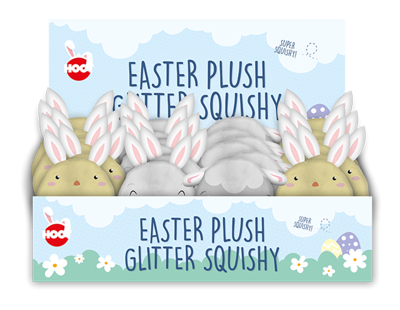 Wholesale Easter Plush Glitter Squishies PDQ