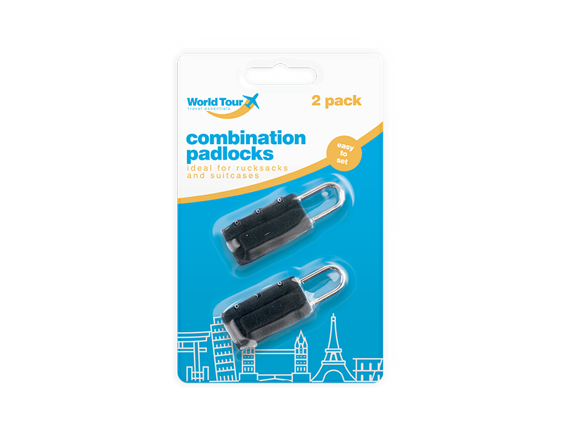 Travel Combination Lock - 2 Pack