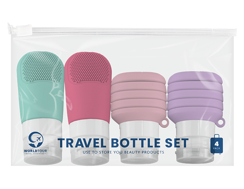 Travel Silicone Bottle Set 4pk