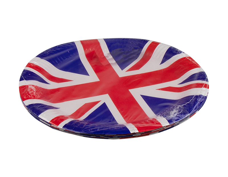 Union Jack Paper Plates 22.5cm 10pk