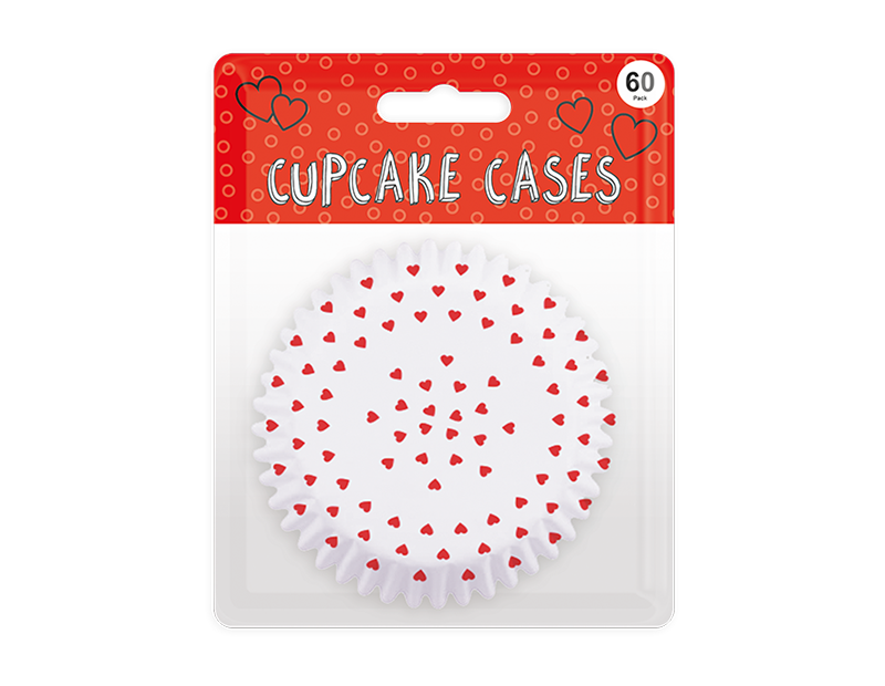 Valentine's Printed Cupcake Cases 60pk