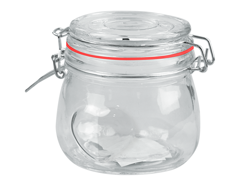 Valentine's Heart Glass Jar 450ML
