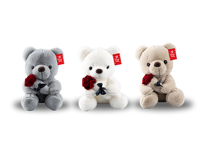 Wholesale Valentine's Plush Teddy with Rose