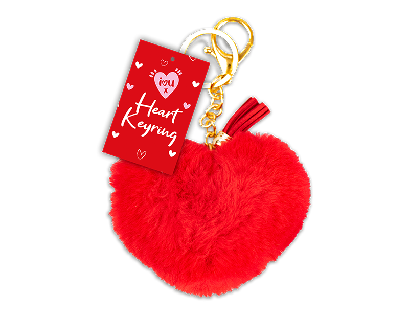 Valentine's Heart Plush Keyring