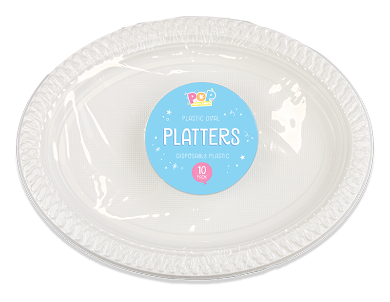 Wholesale White Plastic Oval Platters