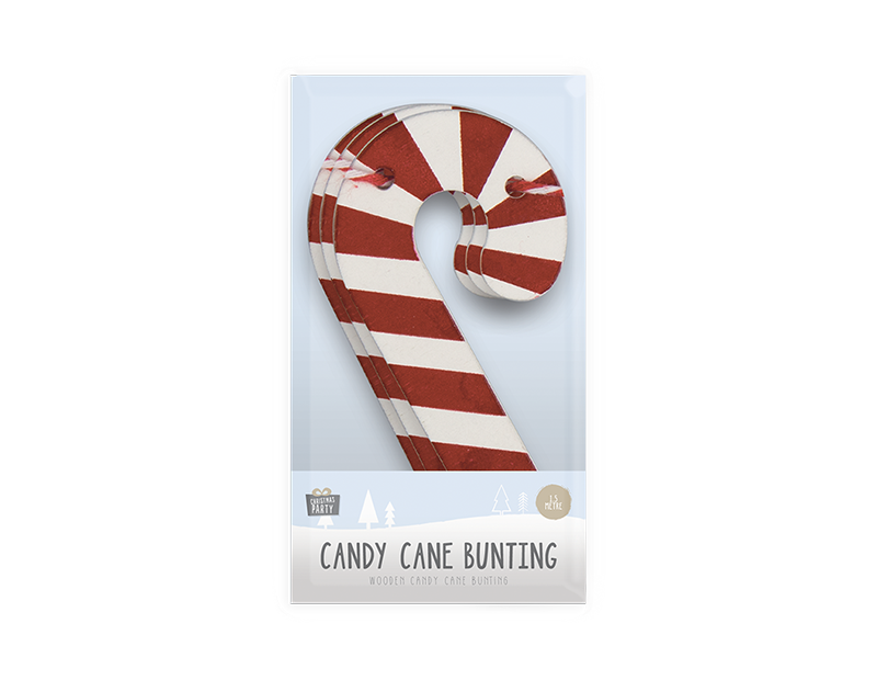 Wholesale Wooden Candy Cane Bunting