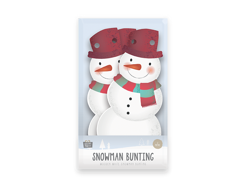 Wholesale Wooden Snowman Bunting