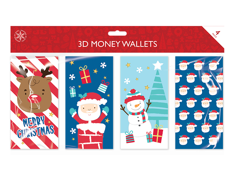 Christmas Money Wallets - 4 Pack