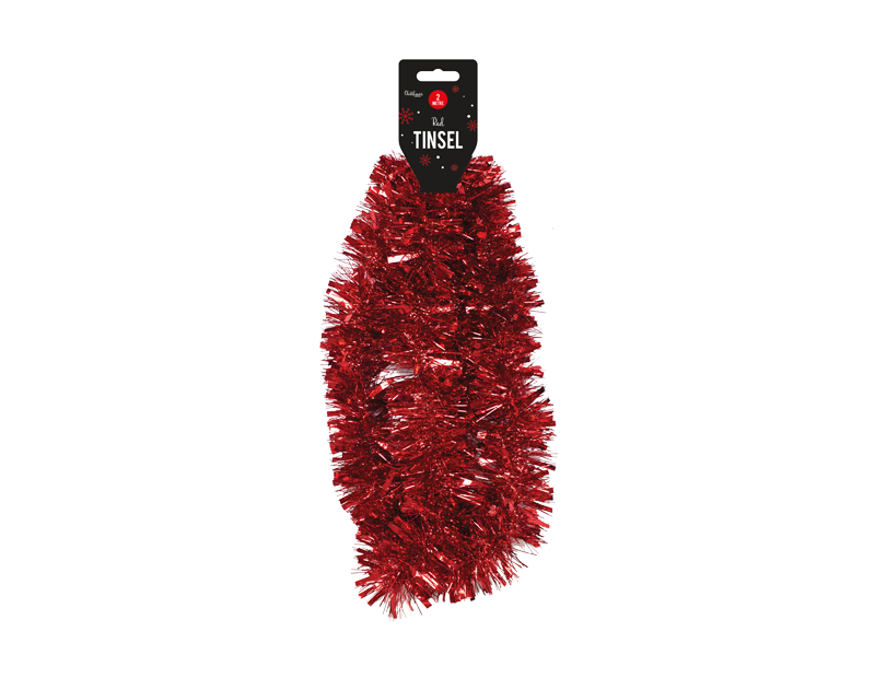 Red Christmas Tinsel 2m