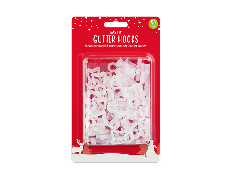 Christmas Gutter Hooks - 50 Pack