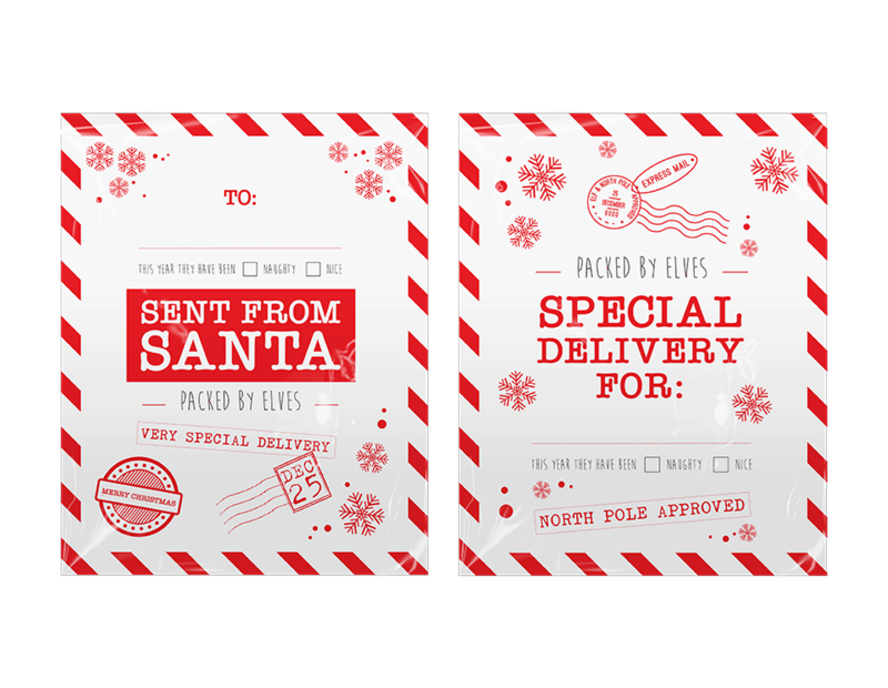 Christmas Printed Santa Sacks - 2 Pack