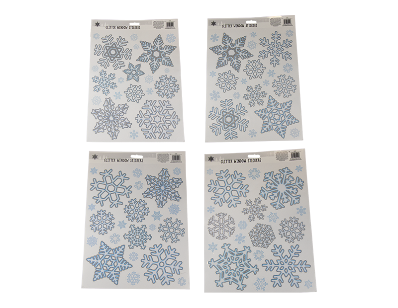 Wholesale Glitter Snowflake Window Stickers