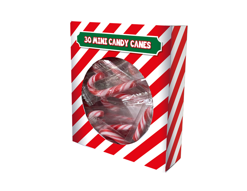 Mini Candy Canes Mint Flavour - 30 Pack